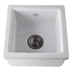 Shaws 18" Shaker Single Bowl Square Fireclay Bar/Food Prep Kitchen Sink