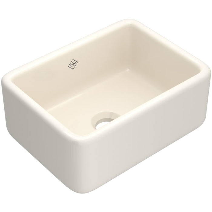 Shaws RC2418 24" Lancaster Single Bowl Farmhouse Apron Front Fireclay Kitchen Sink