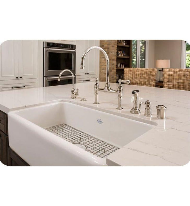 Shaws RC3618 36" Lancaster Single Bowl Farmhouse Apron Front Fireclay Kitchen Sink