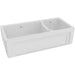 Shaws 40" Lancaster Double Bowl Farmhouse Apron Front Fireclay Kitchen Sink