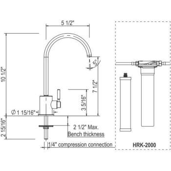 ROHL RKIT7517 Lux Filter Kitchen Faucet Kit