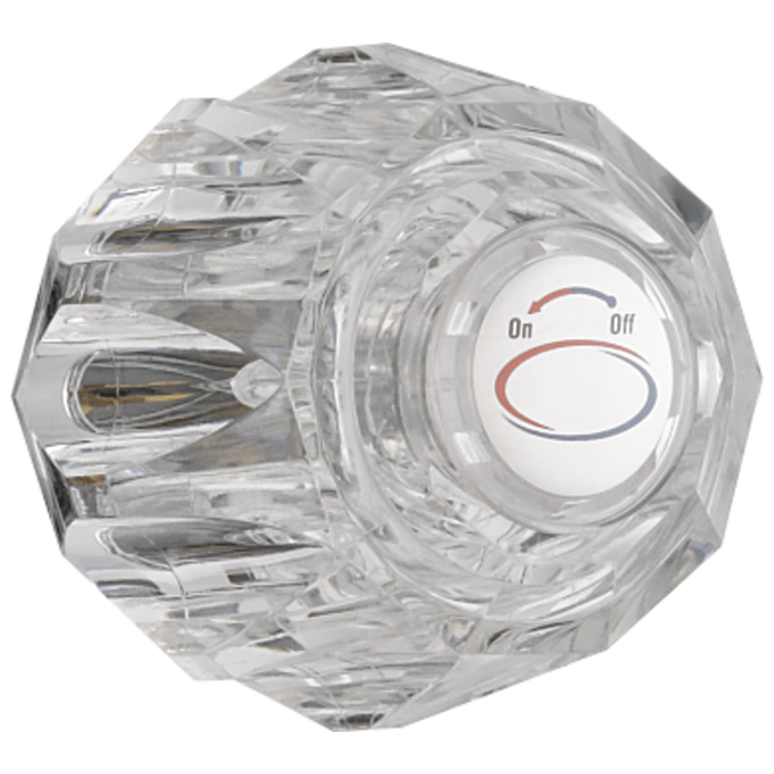 Delta Single Clear Knob Handle Kit with Button and Screw