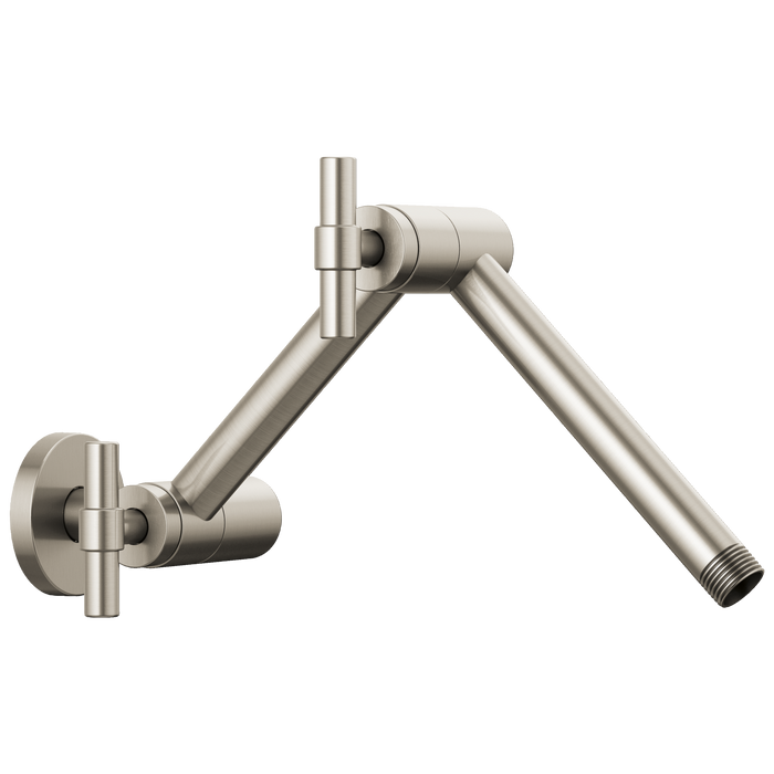 BRIZO Universal Showering: Linear Round Jointed Wall Mount Shower Arm And Flange