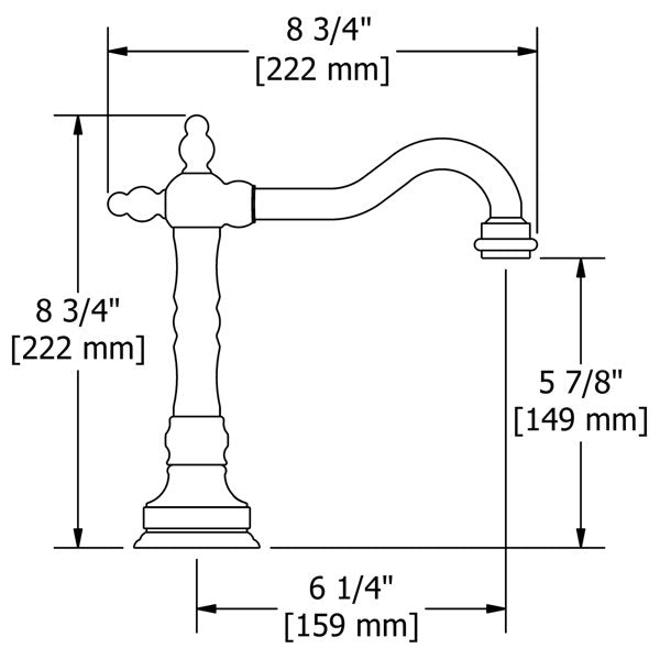 Riobel RT08 Retro Widespread Lavatory Faucet