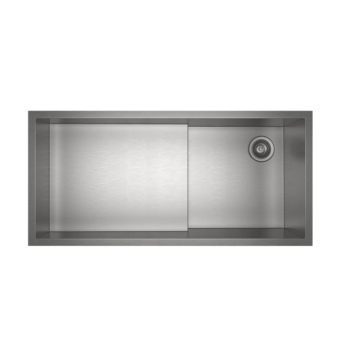 ROHL Culinario 36" Stainless Steel Chef/Work Station Sink in Brushed Stainless Steel
