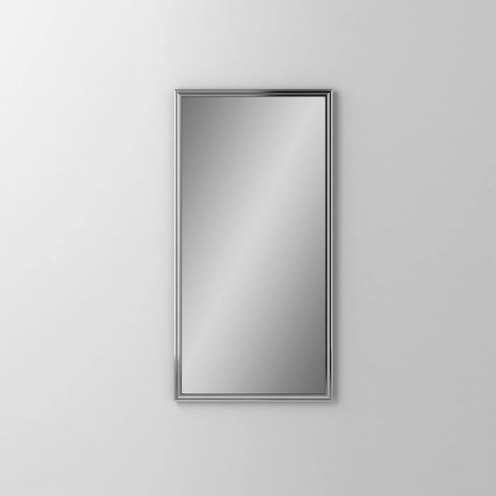 Main Line 19-1/4" x 39-3/8" x 4" rosemont framed cabinet in classic gray interior and chrome finish with left hinge and electric option