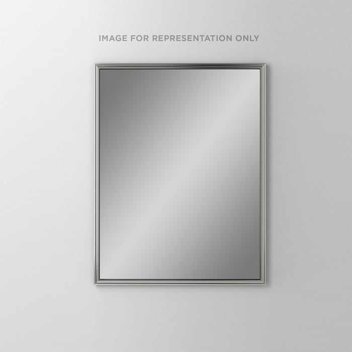 Main Line 23-1/4" x 30" x 4" rosemont framed cabinet in classic gray interior and brushed nickel finish with reversible hinge (non-handed)