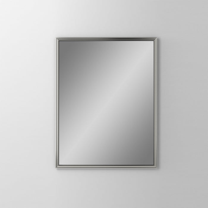 Main Line 23-1/4" x 30" x 6" rosemont framed cabinet in classic gray interior and satin nickel finish with left hinge and electric option