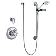 Load image into Gallery viewer, Delta Commercial T13H: Universal Dual Shower Trim, Diverter, Hand Shower, and Grab Bar
