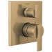 Delta Delta Ara: Angular Modern Monitor 14 Series Valve Trim with 3-Setting Integrated Diverter