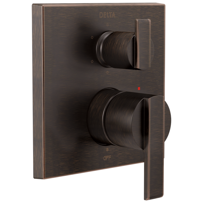 Delta Ara Angular Modern Monitor 14 Series Valve Trim with 6-Setting Integrated Diverter