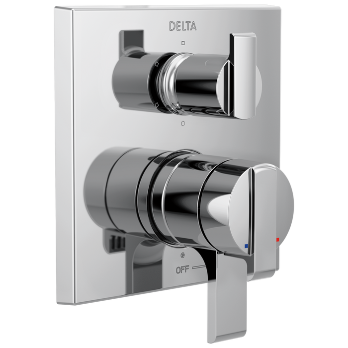 Delta Ara Angular Modern Monitor 17 Series Valve Trim with 6-Setting Integrated Diverter