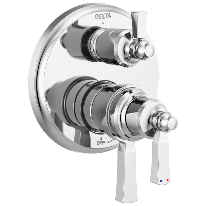 Delta Delta Dorval™: Traditional 2-Handle Monitor 17T Series Valve Trim with 6 Setting Diverter