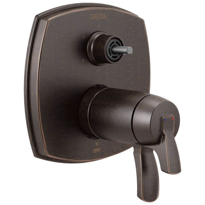 Delta Stryke: 17 Thermostatic Integrated Diverter Trim with Six Function Diverter Less Diverter Handle