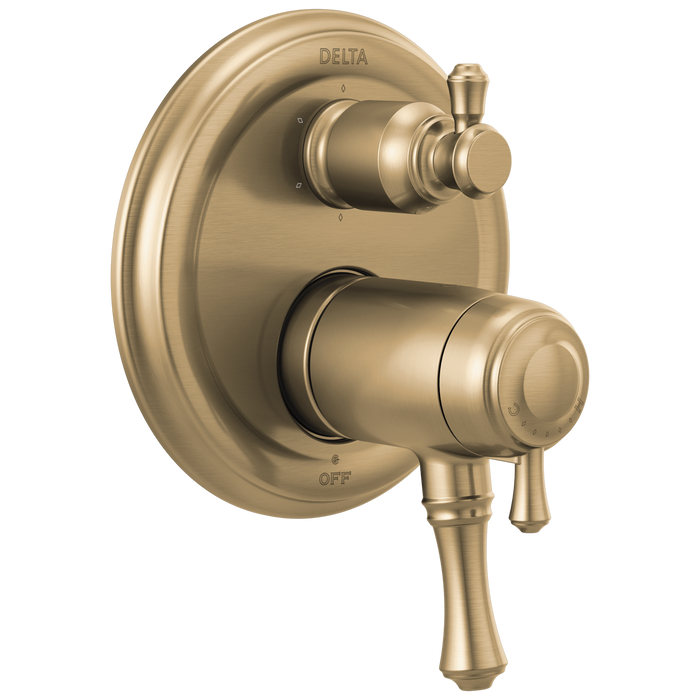 Delta Delta Cassidy™: Traditional TempAssure 17T Series Valve Trim with 6-Setting Integrated Diverter