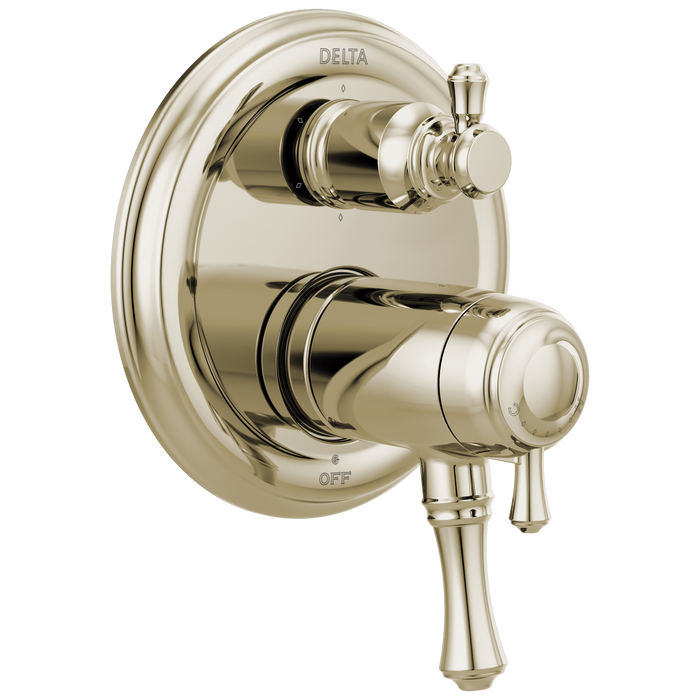 Delta Delta Cassidy™: Traditional TempAssure 17T Series Valve Trim with 6-Setting Integrated Diverter