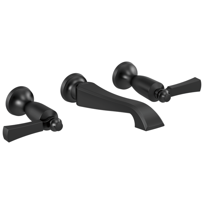 Delta Delta Dorval™: Two Handle Wall Mount Bathroom Faucet Trim Only