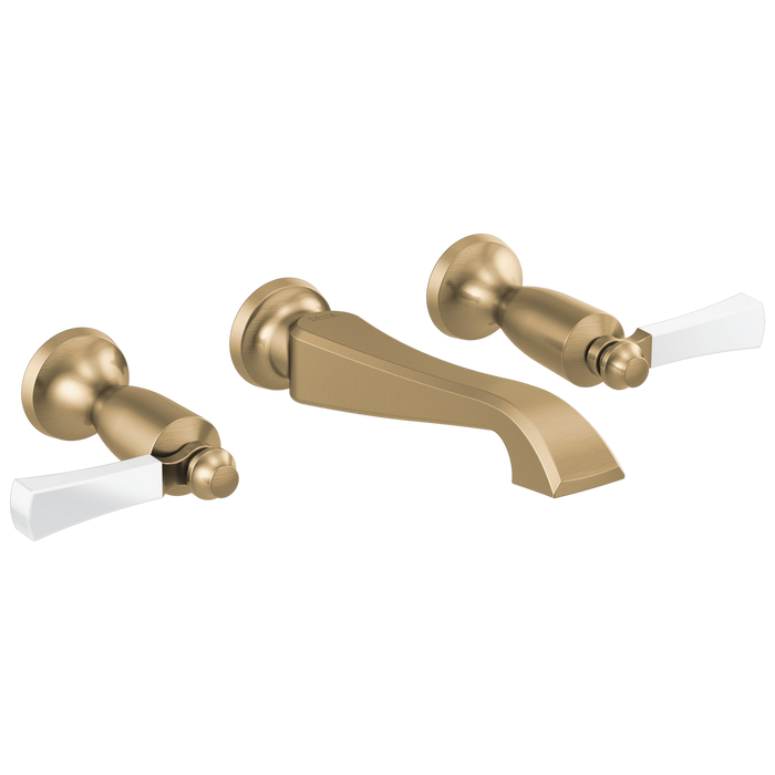 Delta Delta Dorval™: Two Handle Wall Mount Bathroom Faucet Trim Only
