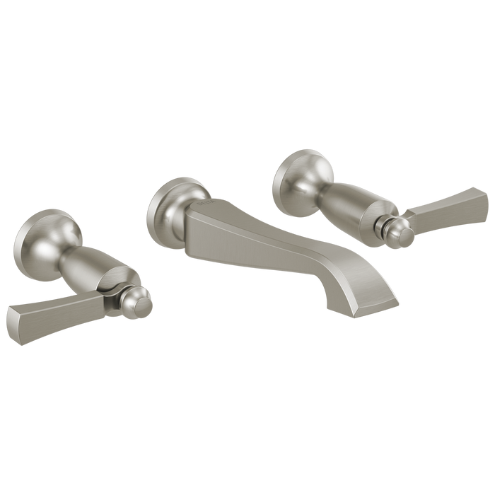 Delta Delta Dorval™: Two Handle Wall Mount Bathroom Faucet Trim Only