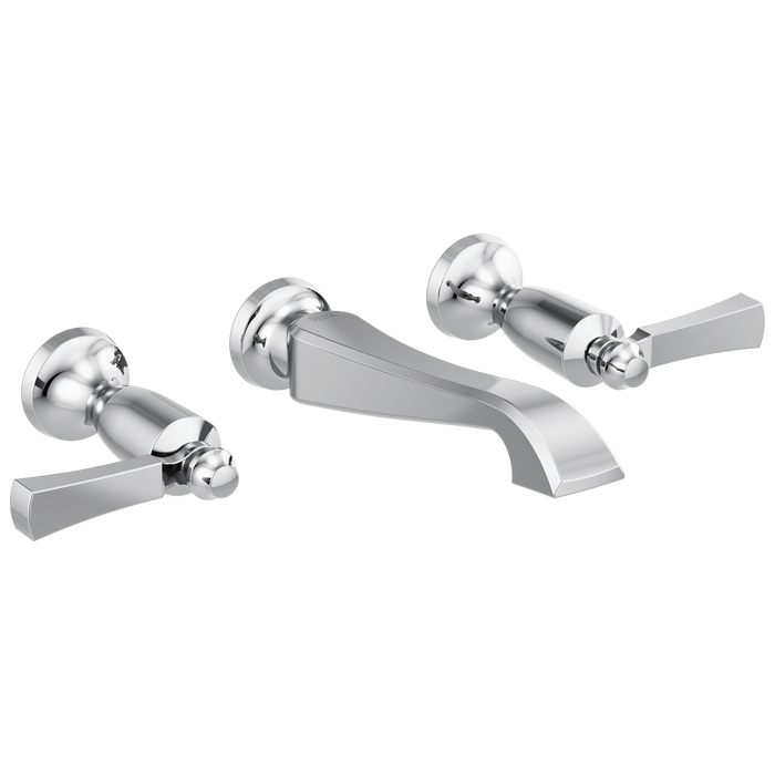 Delta Delta Dorval™: Two Handle Wall Mount Bathroom Faucet Trim Only
