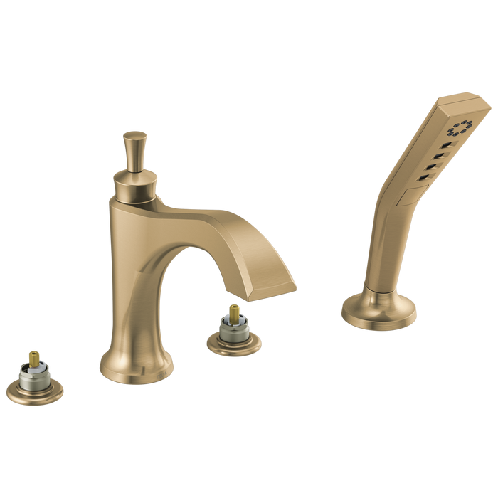 Delta Dorval™: Roman Tub with Hand Shower Trim - Less Handles
