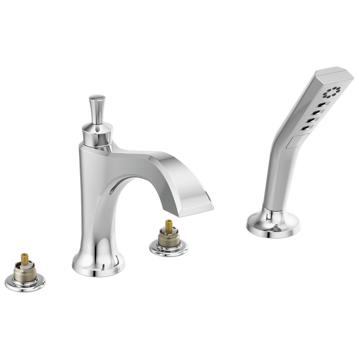 Delta Dorval™: Roman Tub with Hand Shower Trim - Less Handles