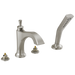 Delta Dorval™: Roman Tub with Hand Shower Trim - Less Handles