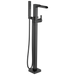 Delta Ara: Single Handle Floor Mount Channel Spout Tub Filler Trim with Hand Shower