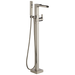 Delta Ara: Single Handle Floor Mount Channel Spout Tub Filler Trim with Hand Shower