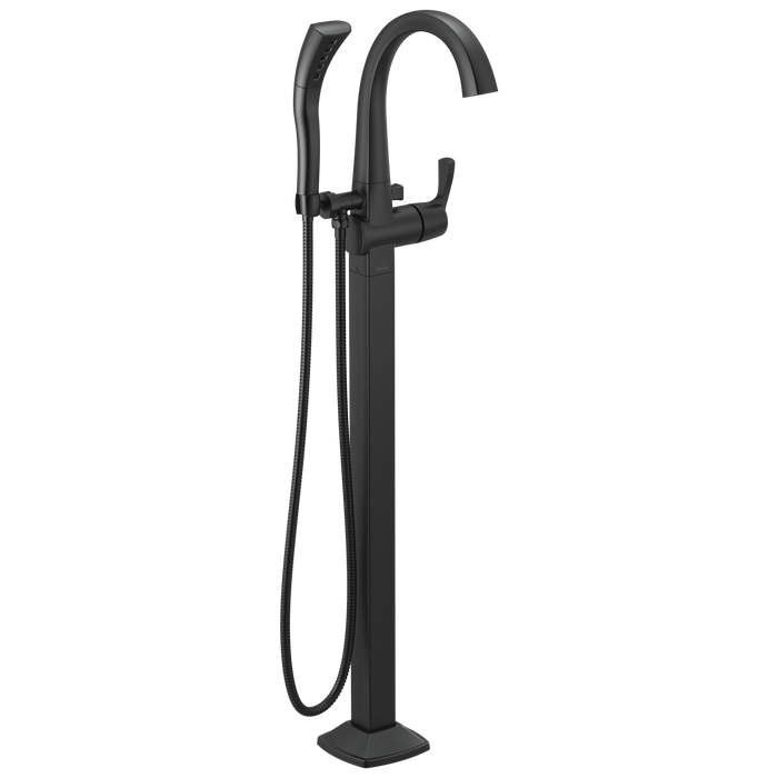 Delta Stryke: Single Handle Floor Mount Tub Filler Trim