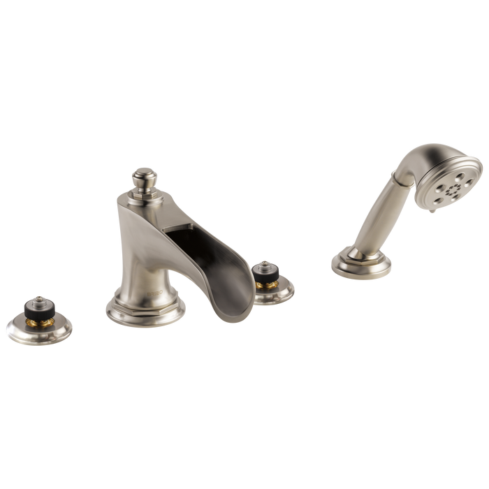 Brizo Rook: Roman Tub Trim with Hand Shower - Less Handles