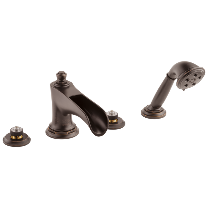 Brizo Rook: Roman Tub Trim with Hand Shower - Less Handles