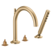 Brizo Odin: Roman Tub Faucet with Handshower - Less Handles