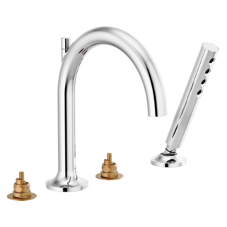Brizo Odin: Roman Tub Faucet with Handshower - Less Handles