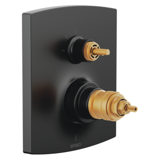 Brizo Kintsu: TempAssure Thermostatic Valve Trim with Integrated 3-Function Diverter Trim - Less Handles
