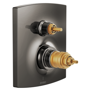 Brizo Kintsu: TempAssure Thermostatic Valve with Integrated 3-Function Diverter Trim - Less Handles