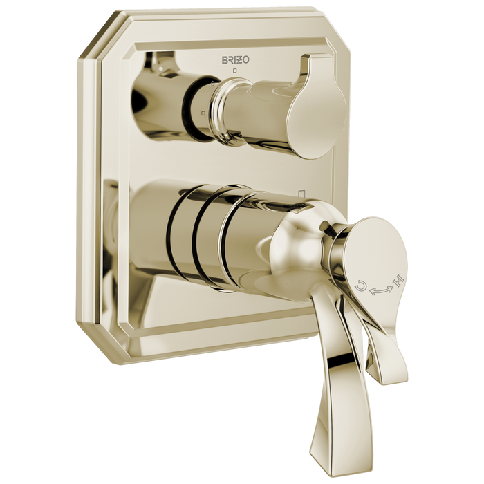 Brizo Brizo Virage: TempAssure Thermostatic Valve with Integrated 3-Function Diverter Trim