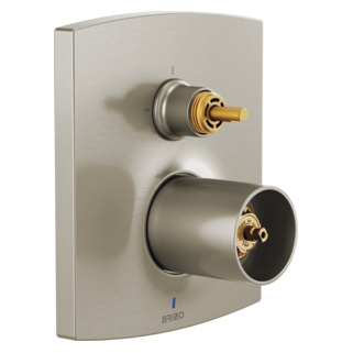 Brizo Kintsu: Pressure Balance Valve with Integrated 3-Function Diverter Trim - Less Handles