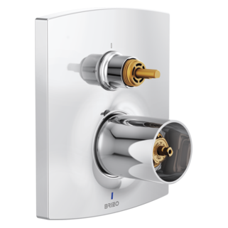 Brizo Kintsu: Pressure Balance Valve with Integrated 3-Function Diverter Trim - Less Handles