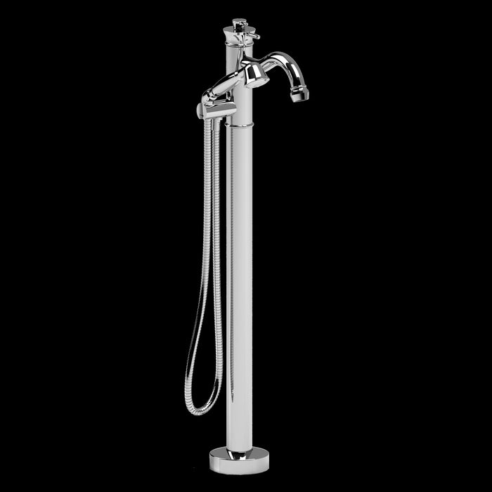 Riobel TAT39 Retro Single Hole Floor Mount Tub Filler Trim