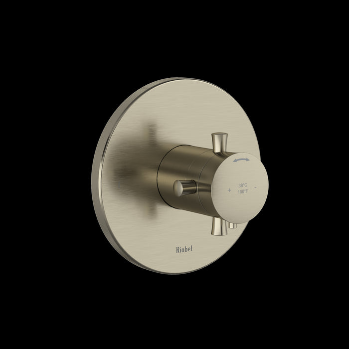 Riobel TEDTM44 Edge 1/2" Therm & Pressure Balance Trim with 2 Functions