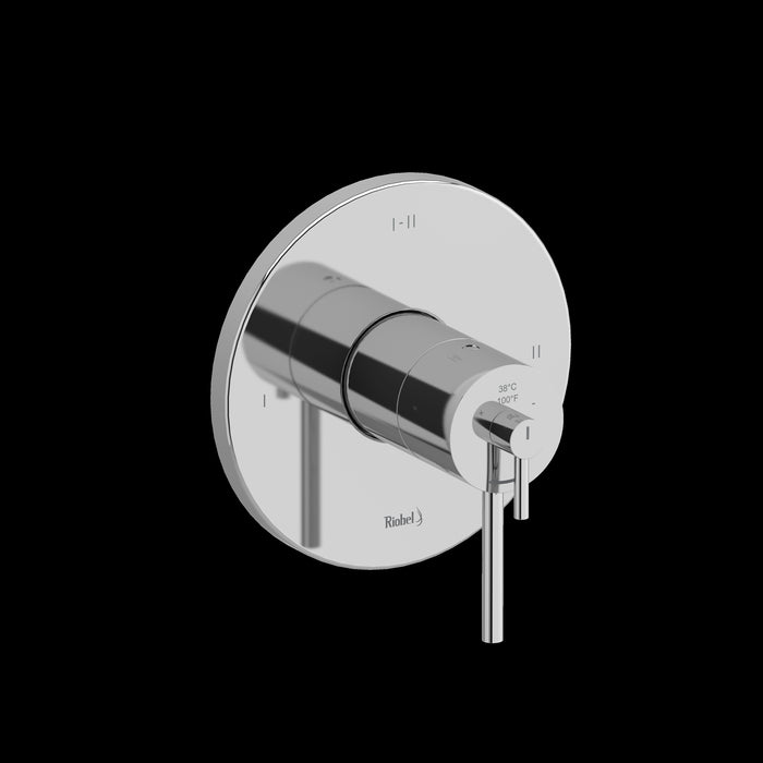 Riobel TGS23 GS 1/2" Therm & Pressure Balance Trim with 3 Functions