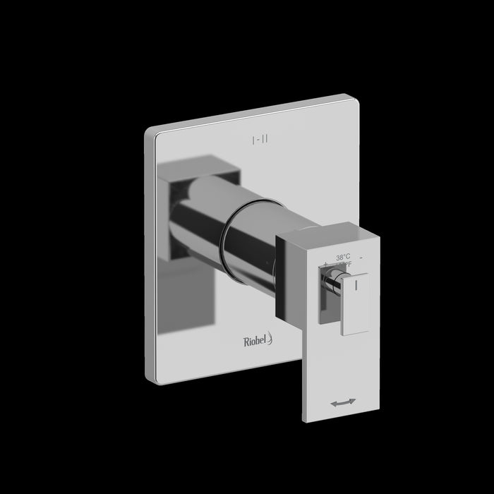 Riobel TUS23 Kubik 1/2" Therm & Pressure Balance Trim with 3 Functions