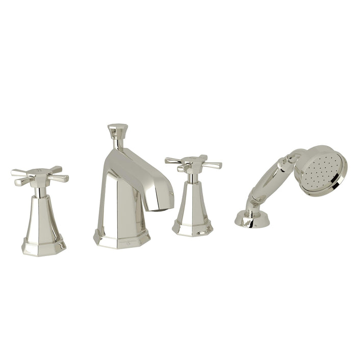 Perrin & Rowe U.3153 Deco 4-Hole Deck Mount Tub Filler