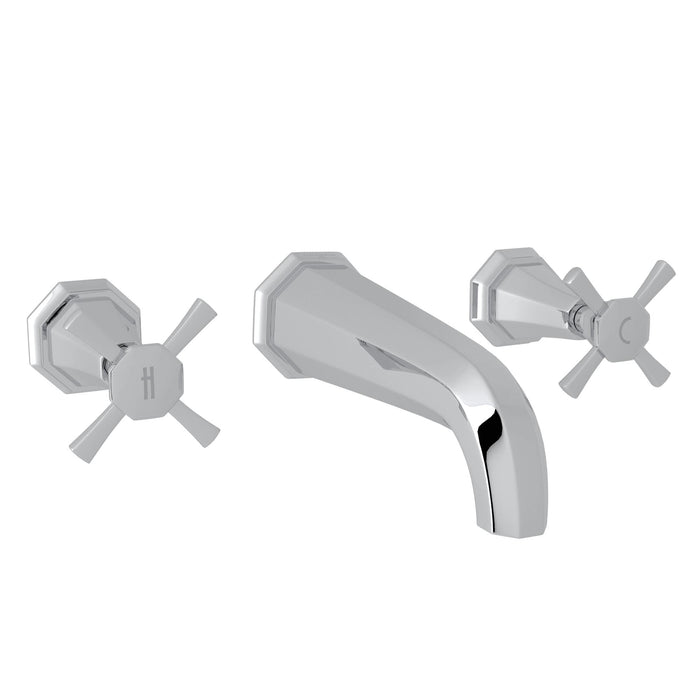 Perrin & Rowe U.3171 Deco Wall Mount Lavatory Faucet