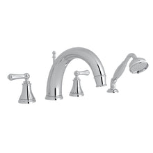 Load image into Gallery viewer, Perrin &amp;amp; Rowe U.3648 Georgian Era 4-Hole Deck Mount Tub Filler with C-Spout
