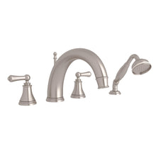 Load image into Gallery viewer, Perrin &amp;amp; Rowe U.3648 Georgian Era 4-Hole Deck Mount Tub Filler with C-Spout
