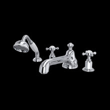 Load image into Gallery viewer, Perrin &amp;amp; Rowe U.3738 Edwardian 4-Hole Deck Mount Tub Filler with Low Spout
