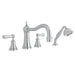 Perrin & Rowe U.3747 Georgian Era 4-Hole Deck Mount Tub Filler with Column Spout