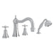 Perrin & Rowe U.3748 Georgian Era 4-Hole Deck Mount Tub Filler with Column Spout